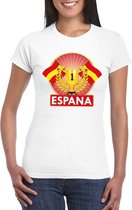 Wit Spanje supporter kampioen shirt dames XS