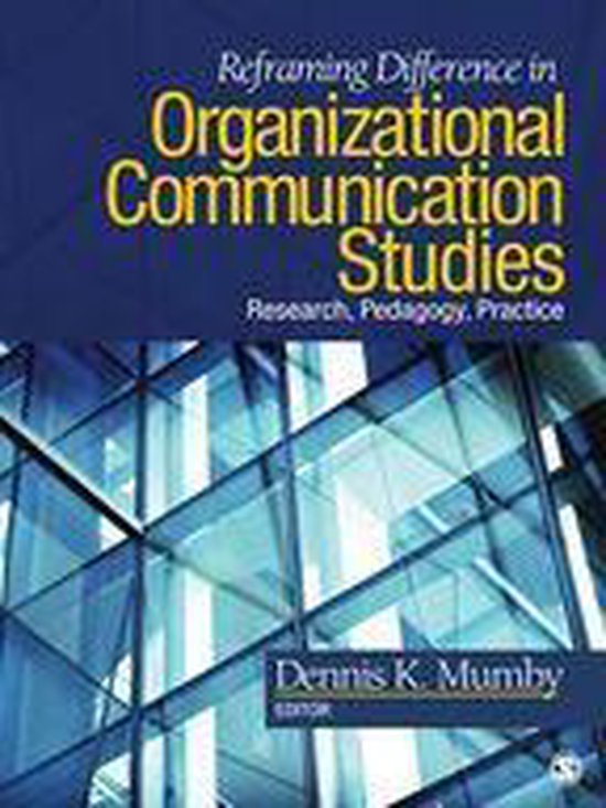 Reframing Difference in Organizational Communication Studies - cover