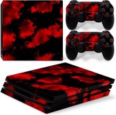 Sony PlayStation 4 PRO Skins PS4 Stickers - Army Camo Red (Let op, alleen geschikt voor PS4 PRO versie - zie productafbeelding)