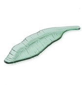 Riviera Maison Luscious Leaf Plate  - Decoratieve schaal - groen - Glas