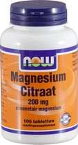 Now Foods - Magnesium Citraat 200 mg - 100 Tabletten