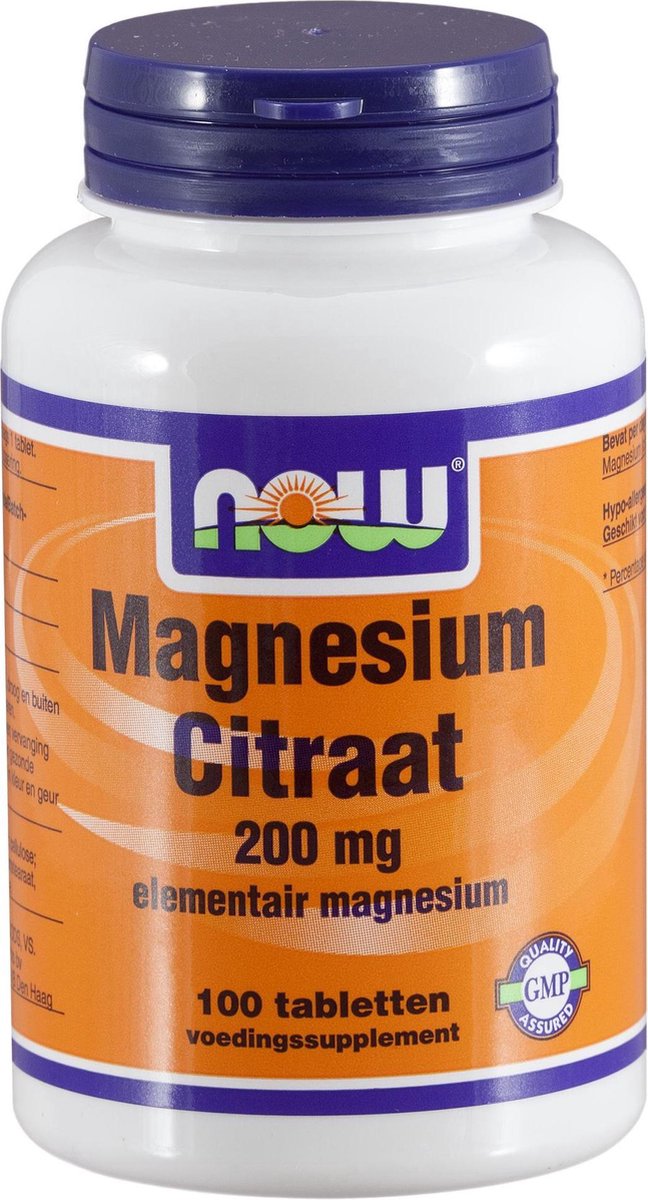Mineralen - Magnesium Citrate - 100 Tablets - Now Foods -