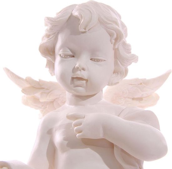 Sculpture - Engel - Chérubin assis sur un pilier -