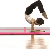Gymnastiek mat met Pomp Opblaasbaar Roze 300x100x10 cm - Yoga mat - Pilates - Aerobics