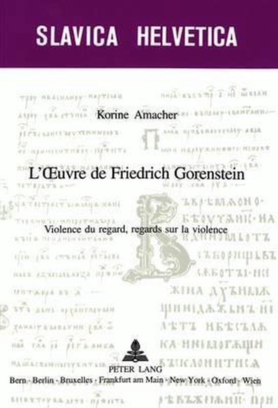 L'OEuvre de Friedrich Gorenstein