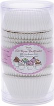 Papieren mini cupcake vormpjes - wit - set van 200 - St�dter