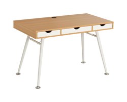 Piranha COLEY Retro Bureau – Eikenhout – Compact Computerbureau met Lades