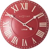 NeXtime klok 3083ro London Roman, Ø34.5 cm, Wall, Red/ White