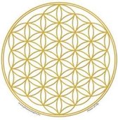 Raamsticker - Flower of Life - goud (10,5 cm)