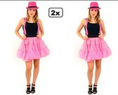 2x Petticoat pink 3-laags volwassenen
