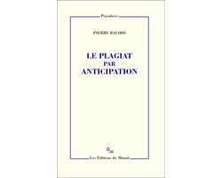 Omslag van Le Plagiat par anticipation