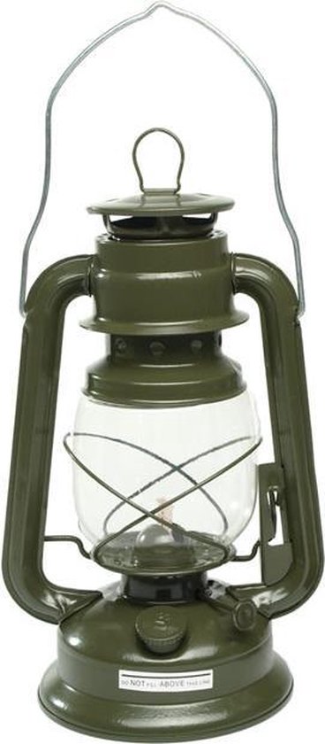 olie lamp OD groen/ Lantern Olive 28CM groot model