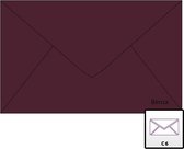 Benza Wenskaart Enveloppen - Langwerpig 16,2 x 11,4 cm = C6 - Bordeaux - 100 stuks