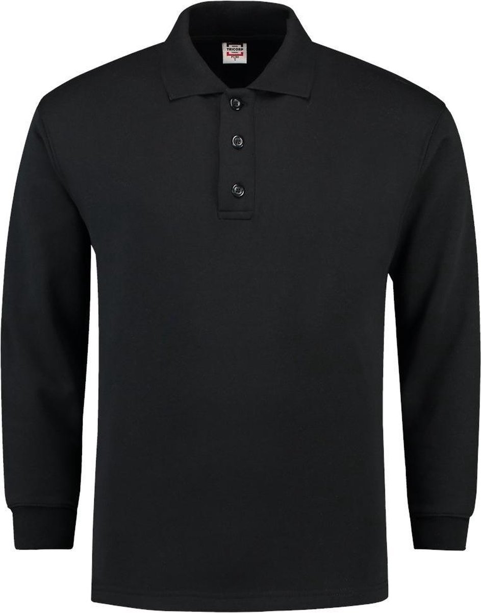 Tricorp Casual Polo/Sweater - 301004 - Zwart - maat 3XL