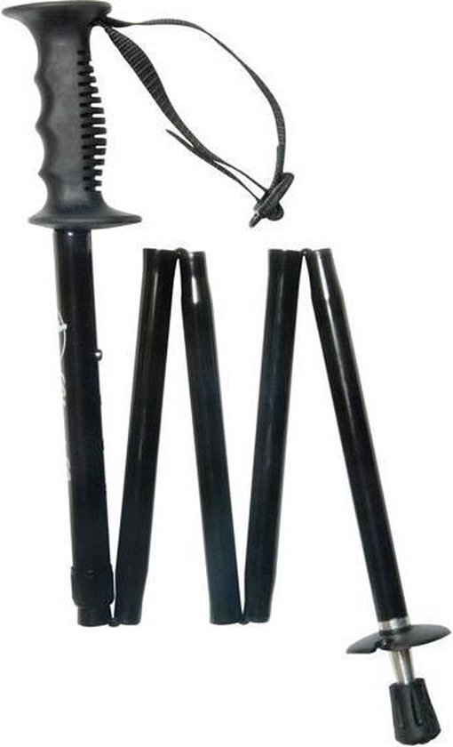 Classic Canes Trekkingstok opvouwbaar - Zwart - Aluminium - Verstelbaar - Lengte 115 - 125 cm - Trekkingstokken - Wandelstok opvouwbaar - Trekkingstokken opvouwbaar - Wandelstok