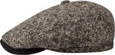Stetson 6-Panel Brooklin Flat Cap Virgin Wool Goat Donkerbeige-57