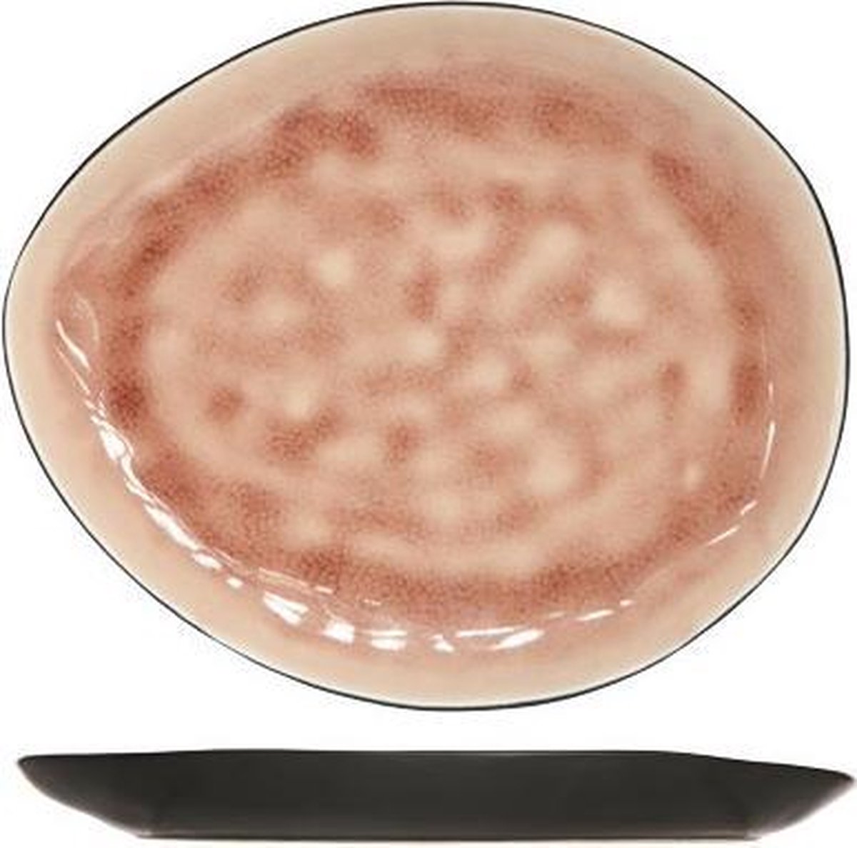 Cosy&Trendy Laguna Ontbijtbord - 19,5 cm x 16 cm - Roze - Set-6