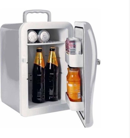 Mini koelkast, koelbox 20L zilverkleurig/grijs en zwart frigo | bol.com