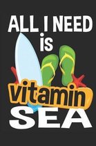 All I Need Is Vitamin Sea Vacation Notebook