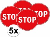 5x Stopbord stickers 15 cm