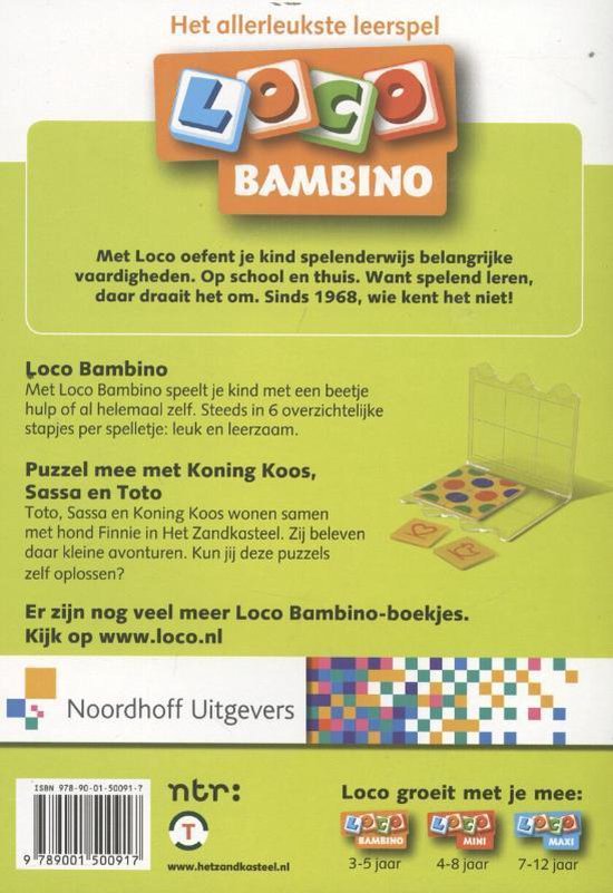raket Optimaal Realistisch Loco Bambino - Boekje - Puzzel mee met Koning Koos, Sassa & Toto - 3/5 Jaar  | Games | bol.com