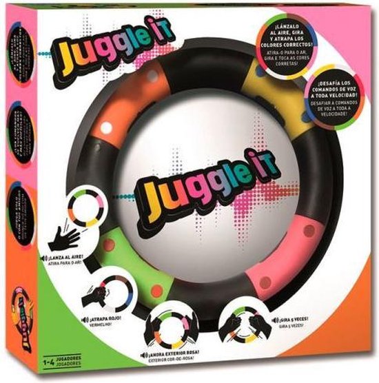 Thumbnail van een extra afbeelding van het spel Juggle IT gezelschapsspel - net als Bop IT of Simon Says - Spaanse opdrrachten