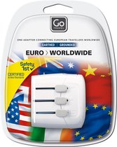 Go Travel reisstekker - adapter eu worldwide - wit