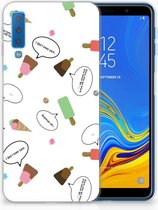 Geschikt voor Samsung Galaxy A7 (2018) Siliconen Backcase Design IJsjes