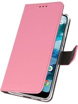 Booktype Telefoonhoesjes - Bookcase Hoesje - Wallet Case -  Geschikt voor Nokia 7.1 - Roze