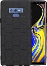 Hexagon Hard Case - Telefoonhoesje - Backcover Hoesje - achterkant hoesje - Geschikt voor Samsung Galaxy Note 9 - Zwart