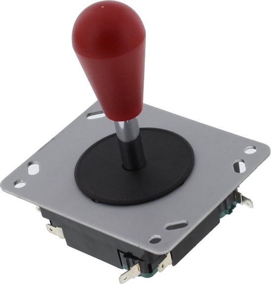 Thumbnail van een extra afbeelding van het spel ArcadeWinkel Batttop Arcadefighter arcade joystick met rode druppelbal (4-8 richtingen instelbaar), rood