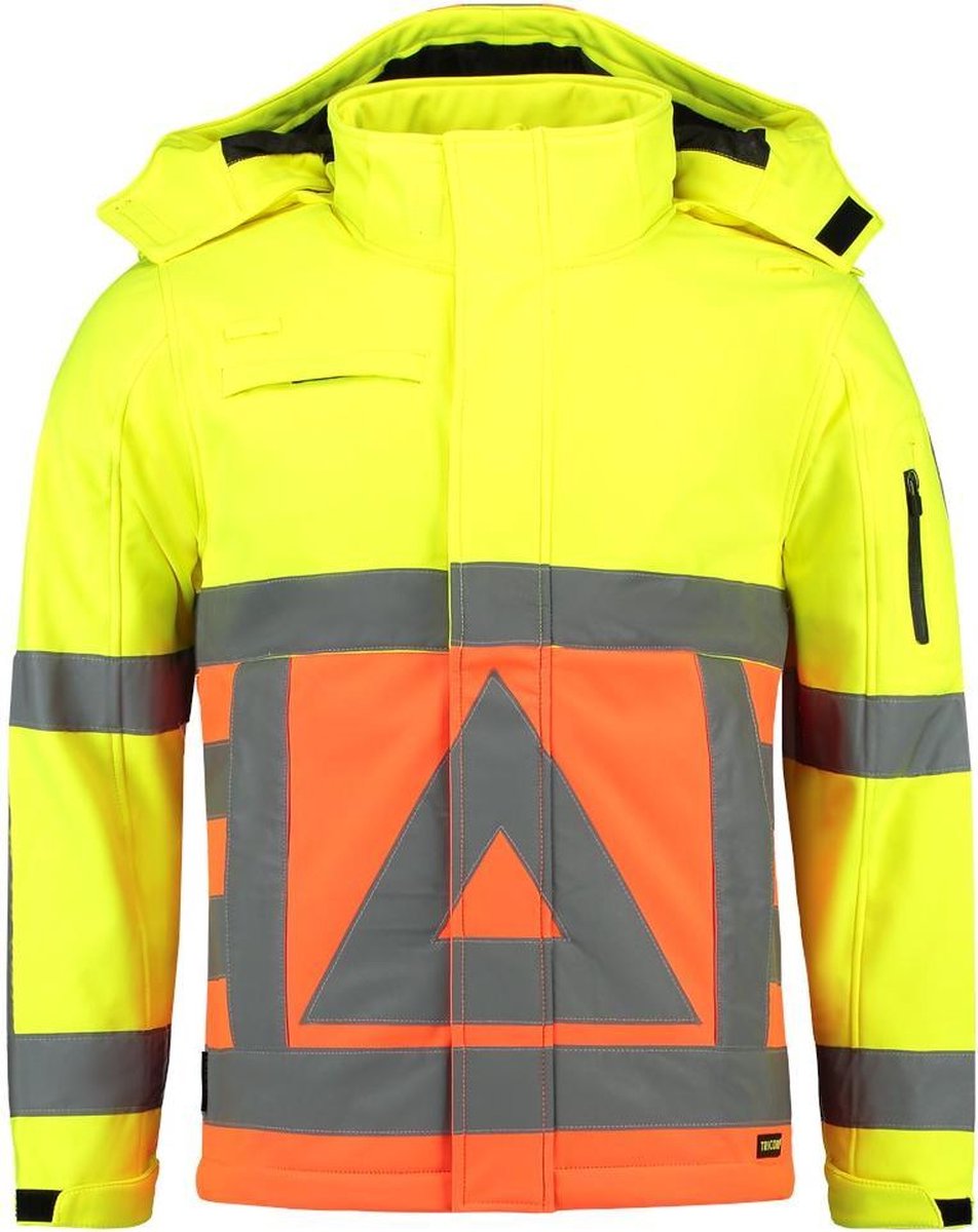 Tricorp Soft Shell Jack Verkeersregelaar - 403002 - Fluor Oranje-Fluor Geel - maat XL