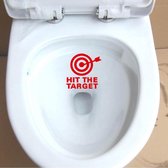 Rode toiletsticker Hit the Target / Raak het doel