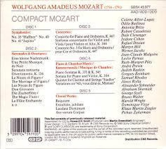 Compact Ost Compact Mozart, Various Artists And Orchestras | CD (album) | Muziek | bol
