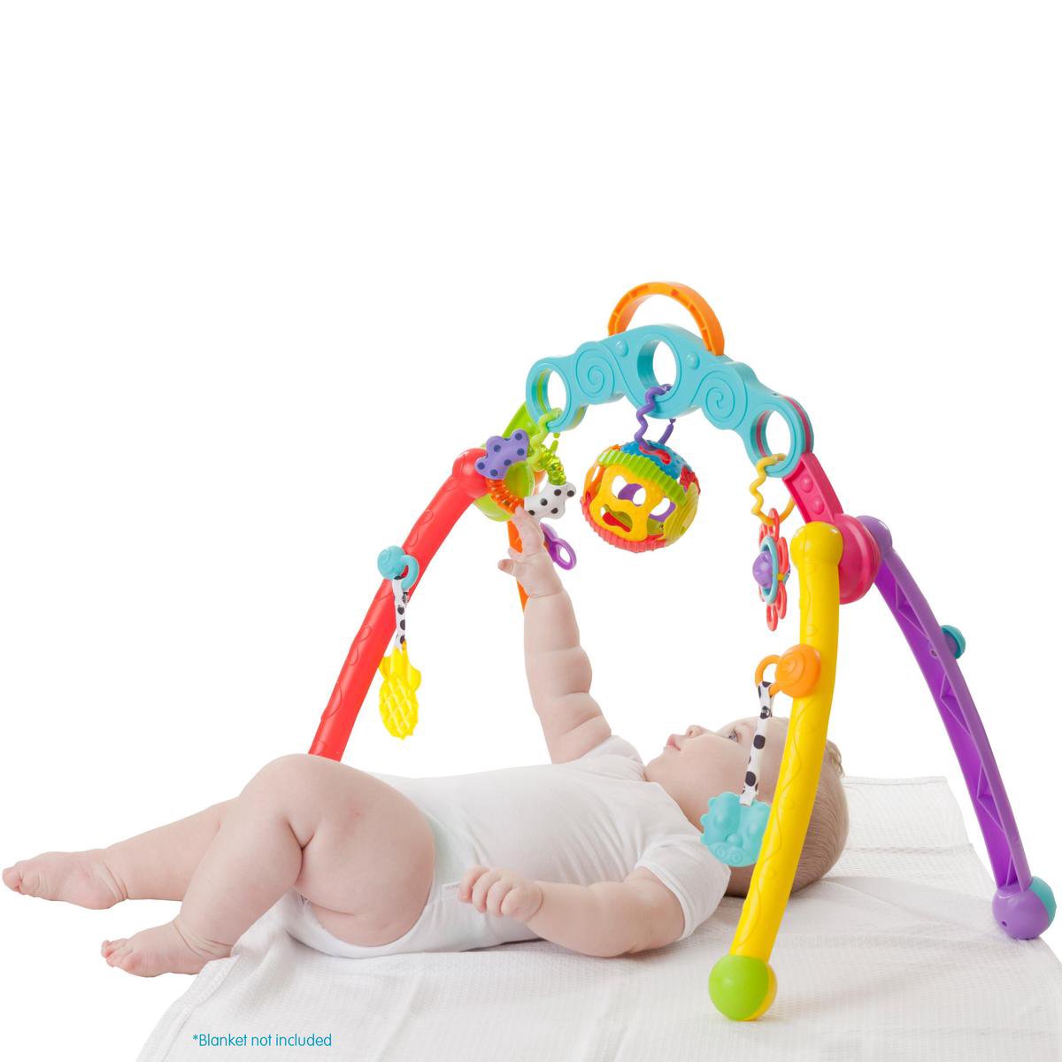 Playgro Fold and Go Playgym - Babygym - acitiviteitengym - Speelgoed Baby - Babyspeelgoed - Pasgeboren baby speelgoed - Ontwikkeling Baby - Kraamcadeau - 5 afneembare hangspeeltjes — afbeelding 5