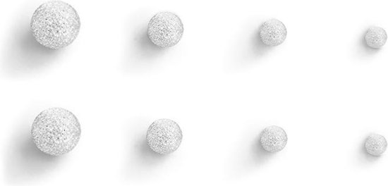 Zilveren Matte Stud Balls/Knopjes | Sterling 925 Silver | Set van 4 paar | Fashion Favorite