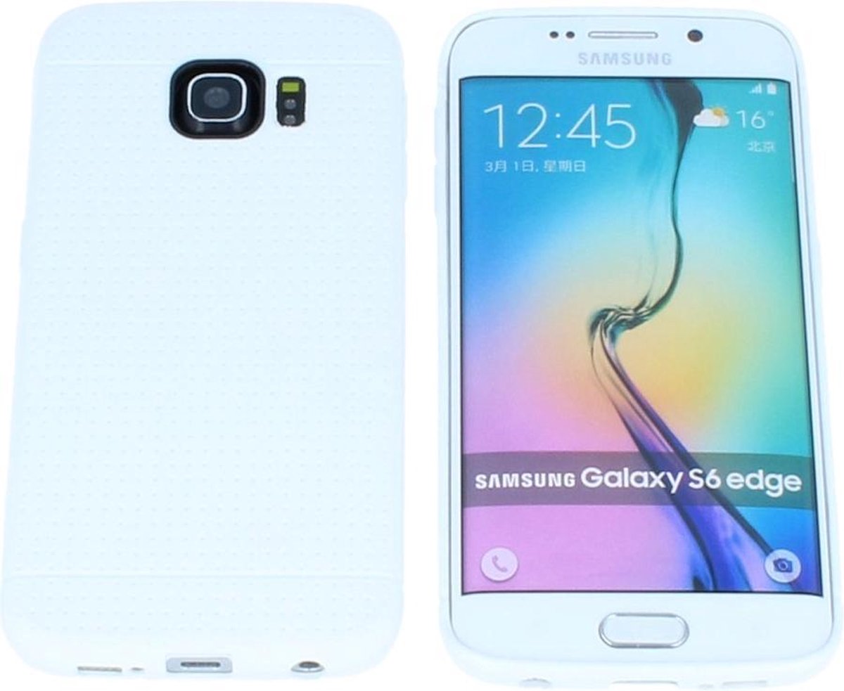 Samsung Galaxy S6 Edge Silicone Case Hoesje Wit White