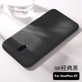 Luxe Liquid Silicone Back Cover Set voor OnePlus 6T/OnePlus 7 _ Zwart