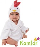 Baby badjas - Komfor - Kip - Inclusief gratis baby borstel & kam