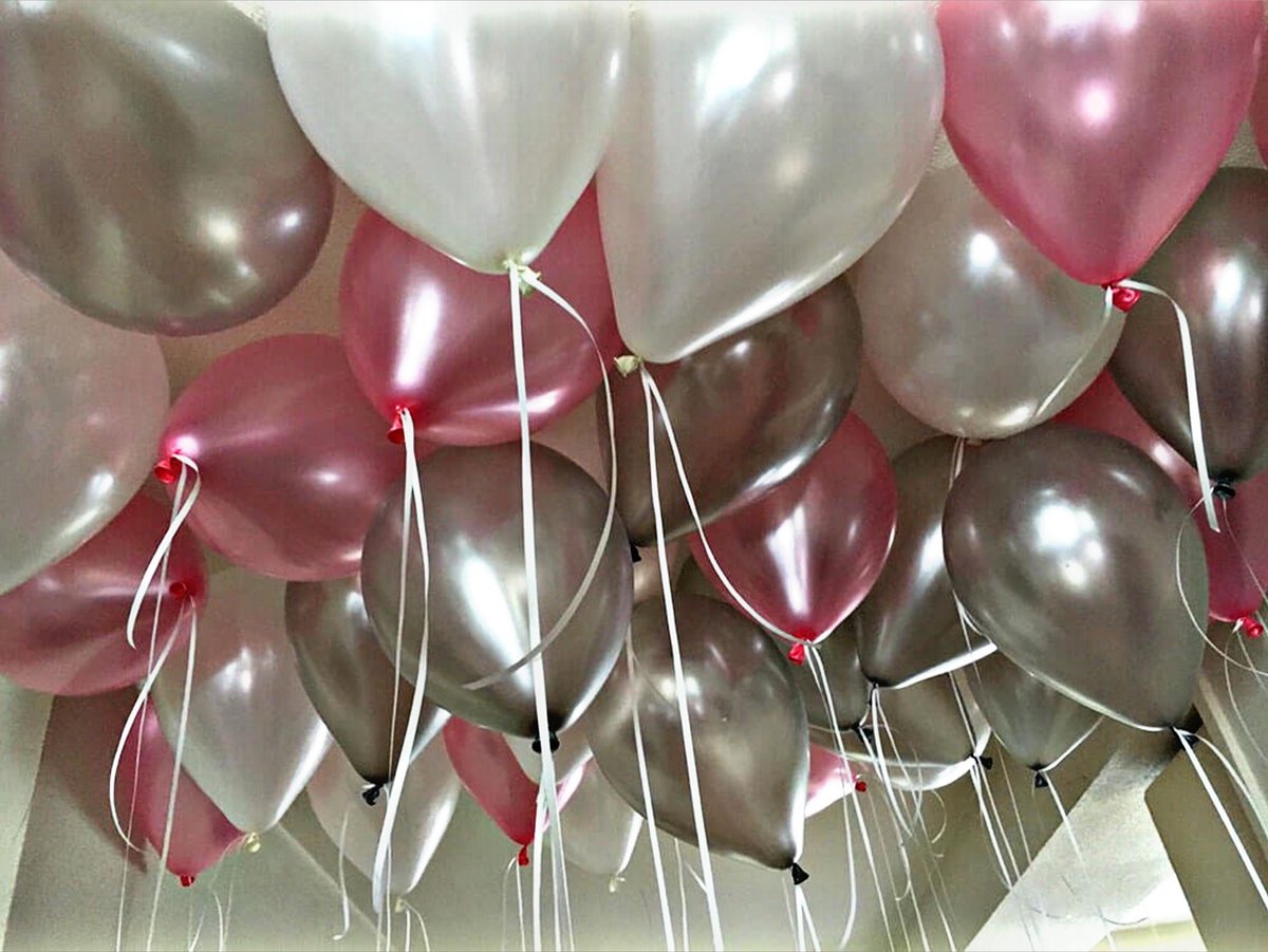 Normaal gesproken kristal Marty Fielding Luxe Ballonnenset Roze Zilver Wit - 25 Stuks - Helium Ballonnen Feest  Ballonnen... | bol.com