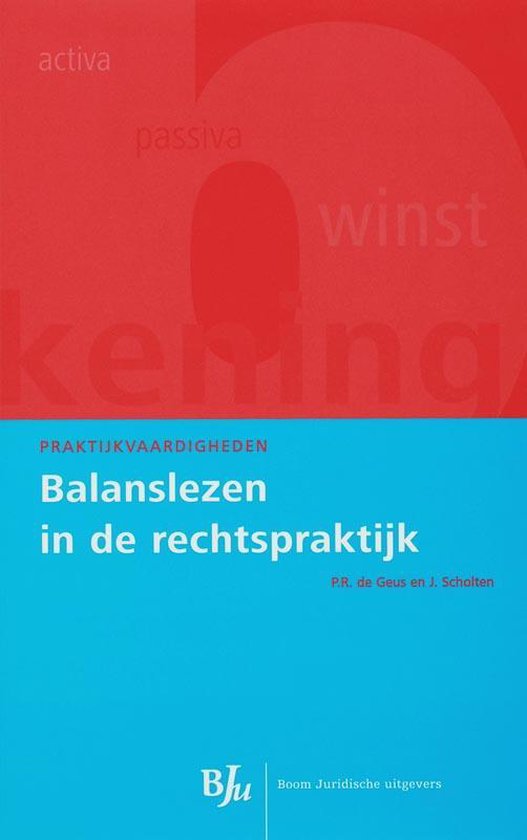 Cover van het boek 'Balanslezen in de rechtspraktijk / druk 1' van J. Scholten en P.R. de Geus