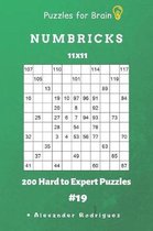 Puzzles for Brain - Numbricks 200 Hard to Expert Puzzles 11x11 Vol. 19