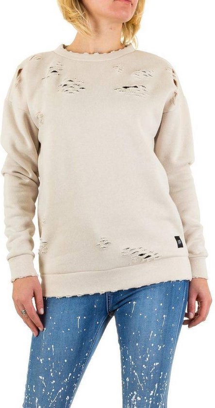 Dames trui van Sixth June Parisiennes beige bol
