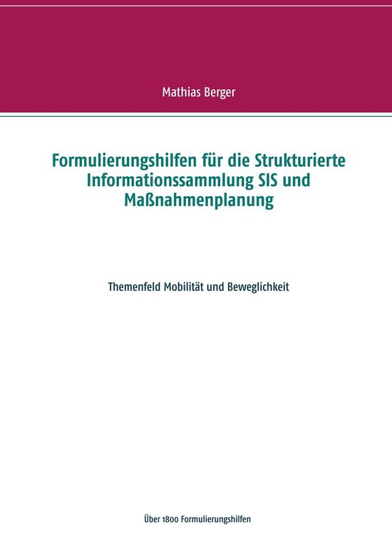 Formulierungshilfen für die Strukturierte Informationssamml ... - cover