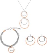 Orphelia SET-7387 - Juwelenset: Ketting + Armband + Oorbellen - Zilver 925 Rosé