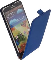 LELYCASE Flip Case Lederen Cover Samsung Galaxy Note 3 Blauw