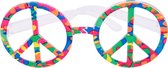 Multikleurige hippie bril - Verkleedattribuut