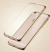 Apple Iphone 6 / 6S Transparant zacht siliconen hoesje (goud)