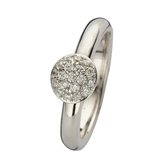 Silventi 943283631 50 Zilveren Ring - met Zirkonia - Pavé Rond - Zilverkleurig