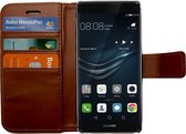 Hoesje voor Huawei P9 Lite Book Case Portemonnee - Cover voor 3 Pasjes Bruin